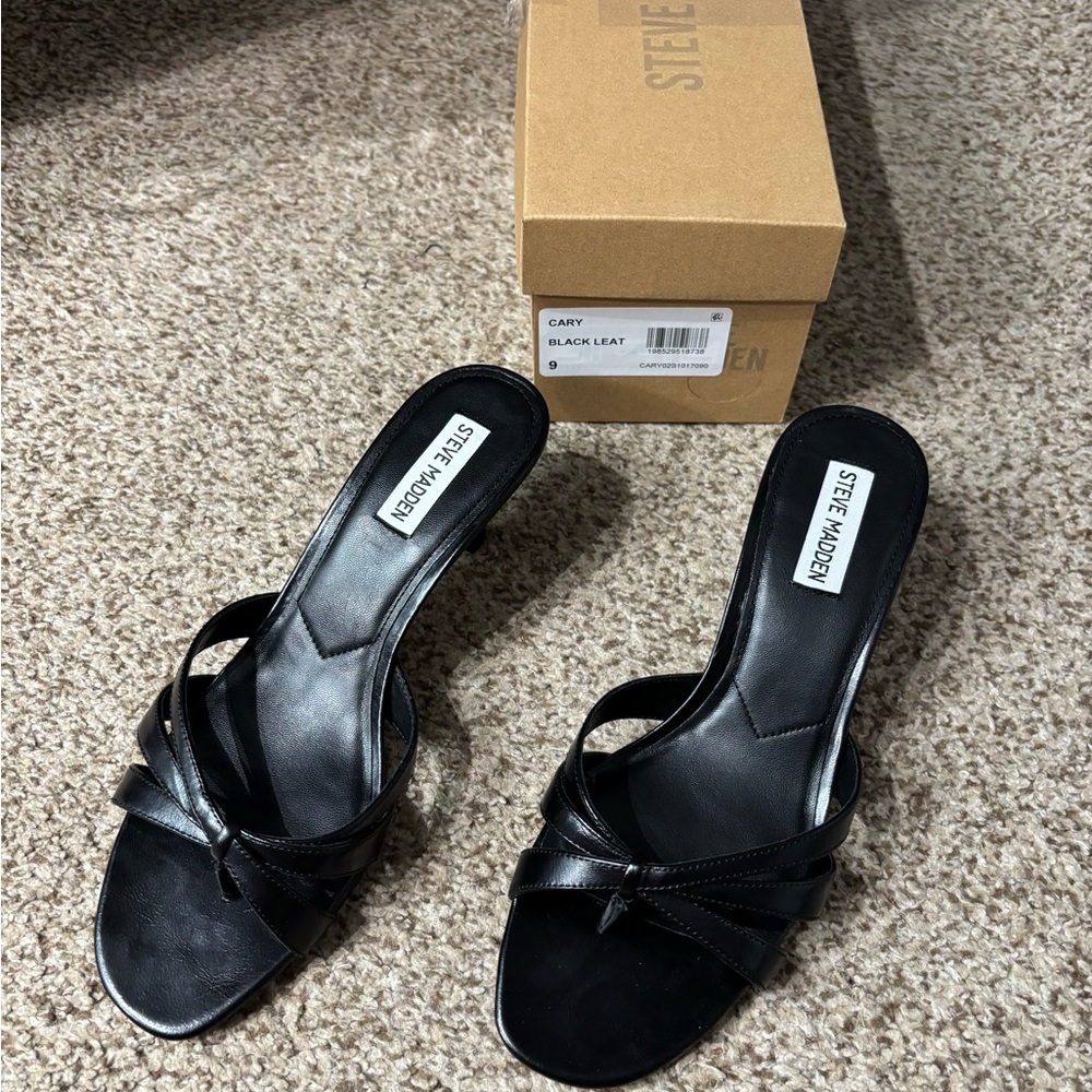 Steve Madden Black Women's Slide Sandals